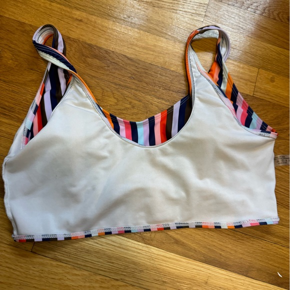 Colorful Striped Pullover Bikini Top - Picture 3 of 6